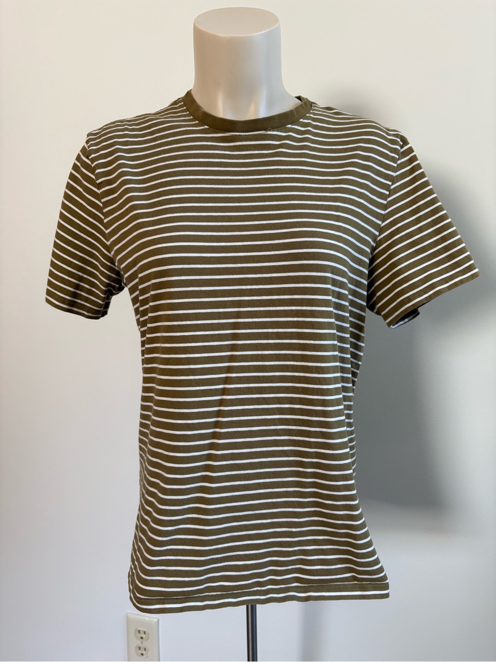 Everlane Women’s Organic Cotton Striped Crew Neck Tee Size Small